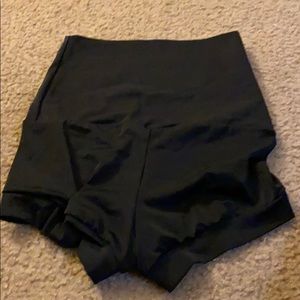 Black high waisted dance shorts
